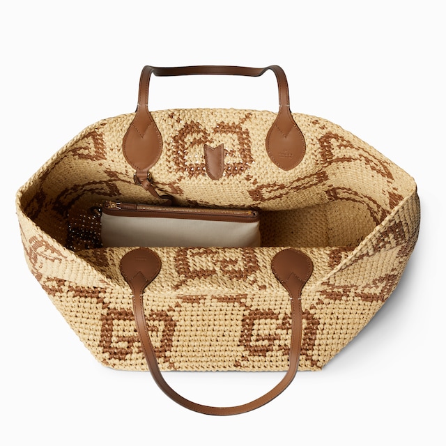Woven large tote bag