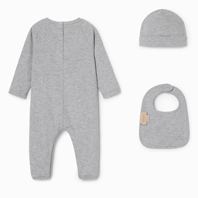Baby printed three-piece gift set