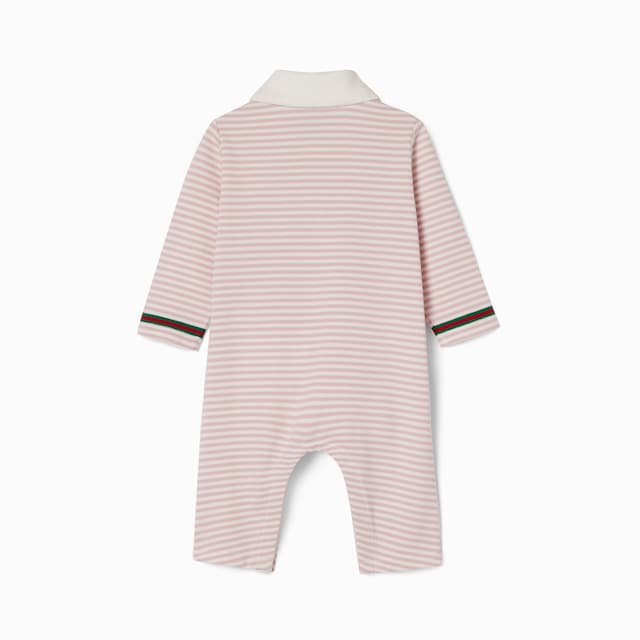 Baby embroidered cotton one-piece