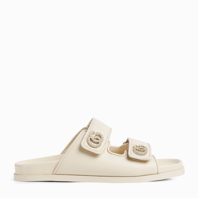 Women's sandal with crystal Double G