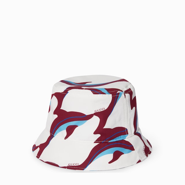 Printed cotton canvas bucket hat
