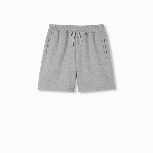 Embossed cotton jersey shorts