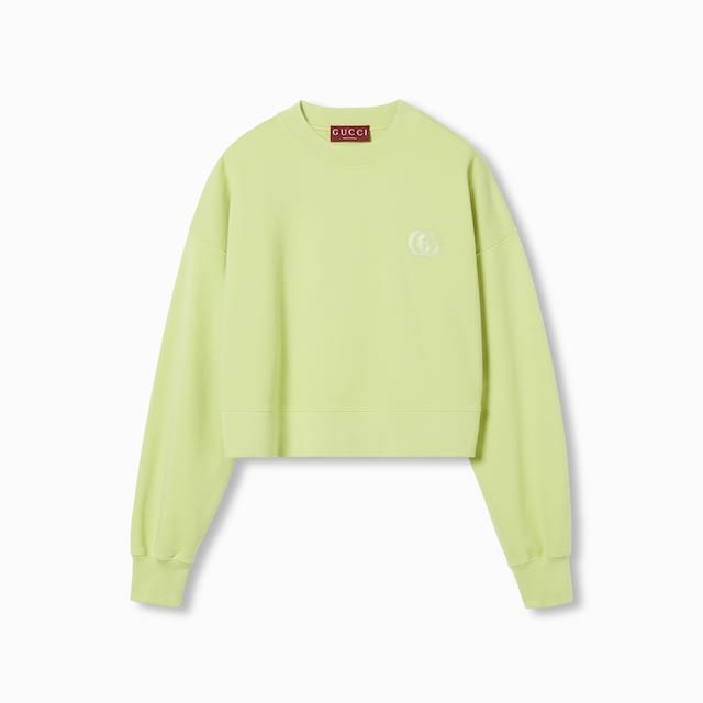 Embroidered cotton jersey sweatshirt