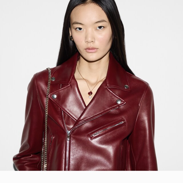 Leather biker jacket - image 4