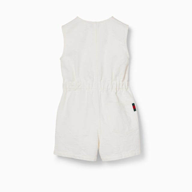 Children's GG denim playsuit with Web