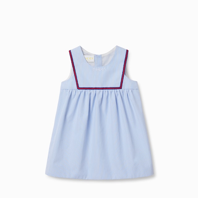 Baby embroidered cotton poplin dress