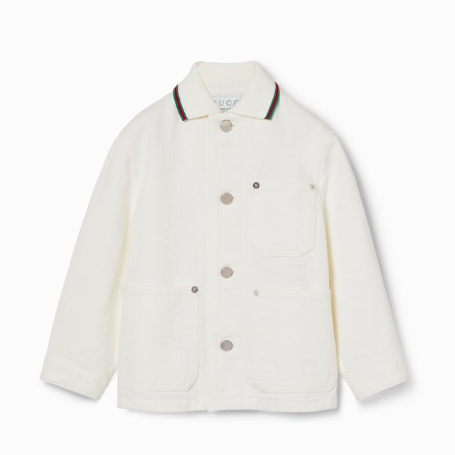 Veste pour enfant en denim GG avec bande Web