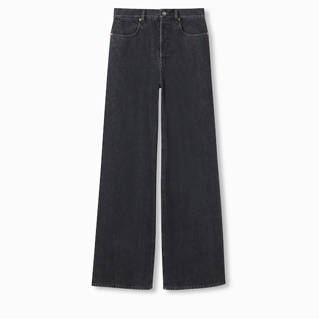 Wide leg denim pant