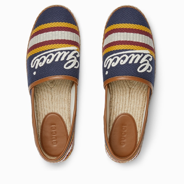 Men's espadrille with Gucci script