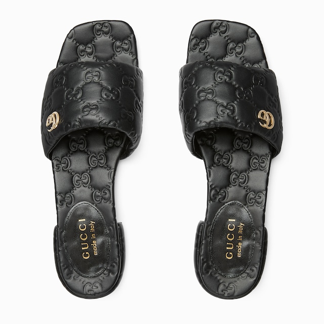 Women's slide sandal with Double G