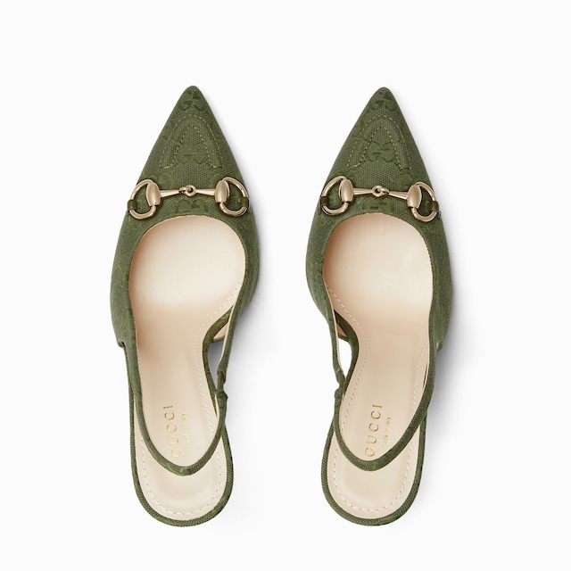 Women's slingback pump with Horsebit