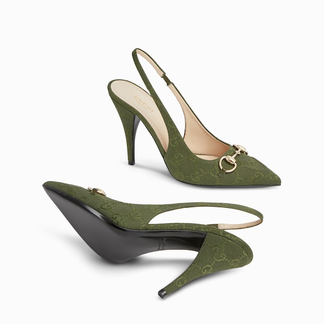 Women's slingback pump with Horsebit