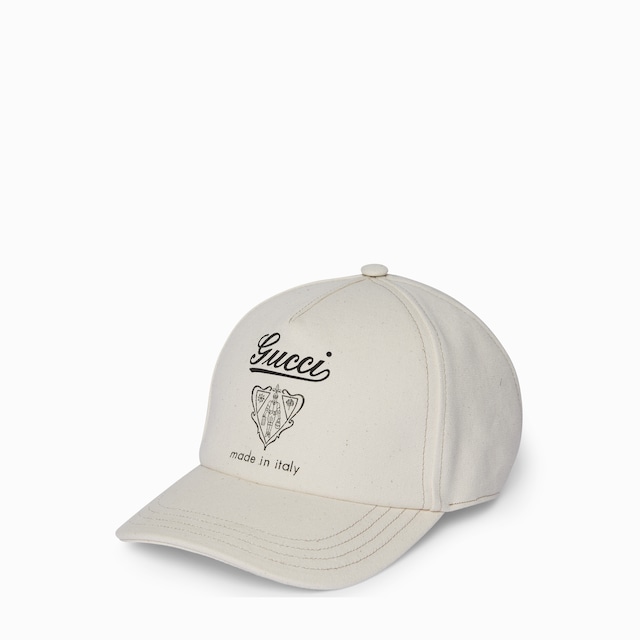 Printed cotton canvas baseball hat