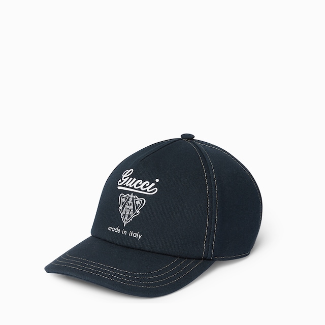 Printed cotton canvas baseball hat