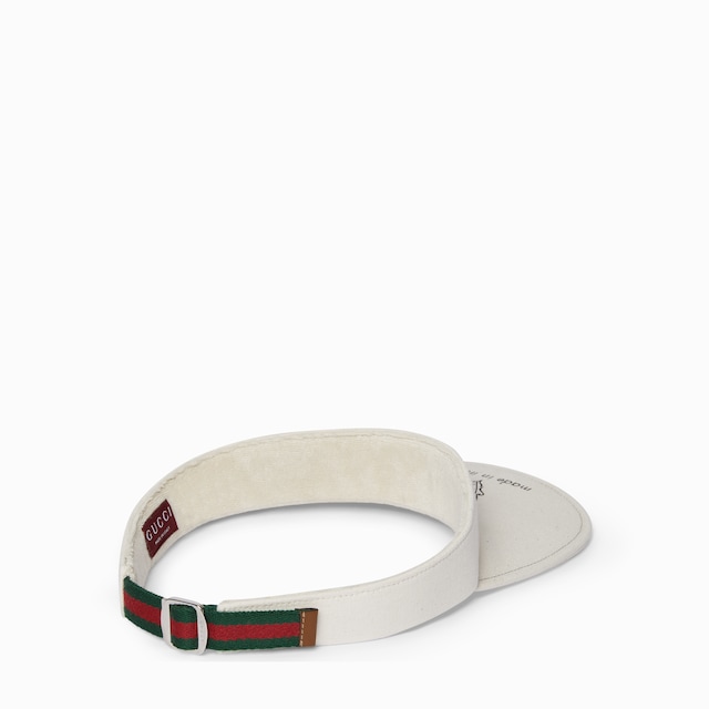 Printed cotton canvas visor
