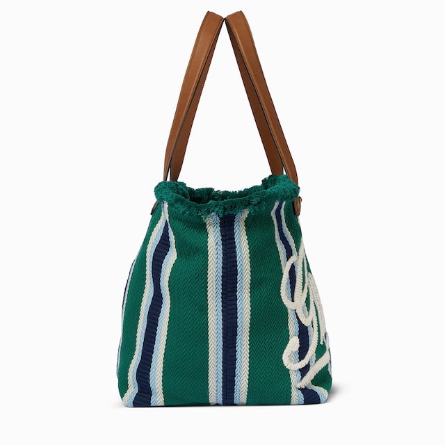 Embroidered medium canvas tote bag