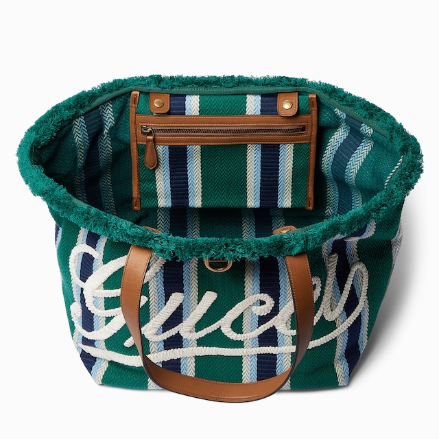 Embroidered medium canvas tote bag