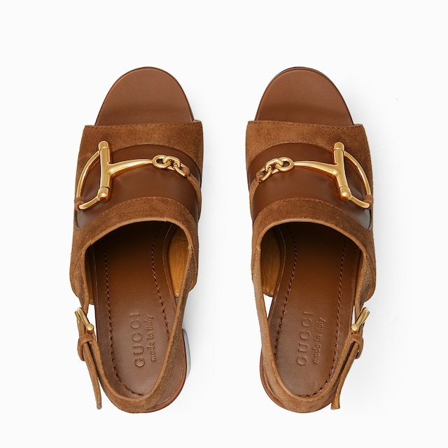 Women's platform sandal with Horsebit