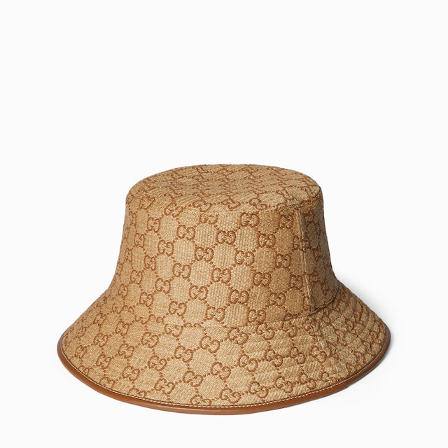 【GUCCI】グッチ Bucket Hat GG RAFFIA HAT ハット 7950013HA1J GG straw bucket hat in natural and black | GUCCI® PL