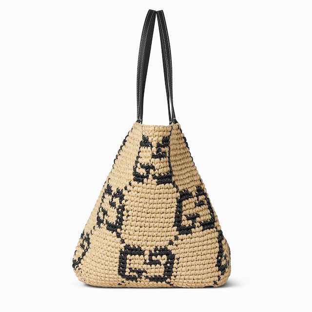 Woven medium tote bag