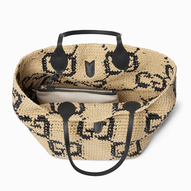 Woven medium tote bag