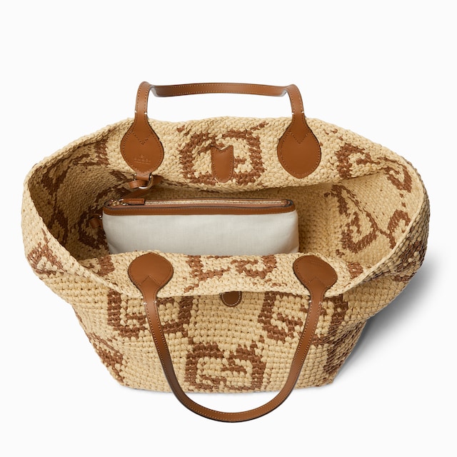 Woven medium tote bag
