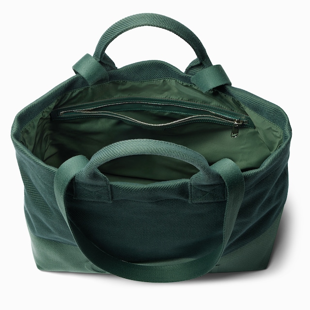 Large embossed canvas tote bag
