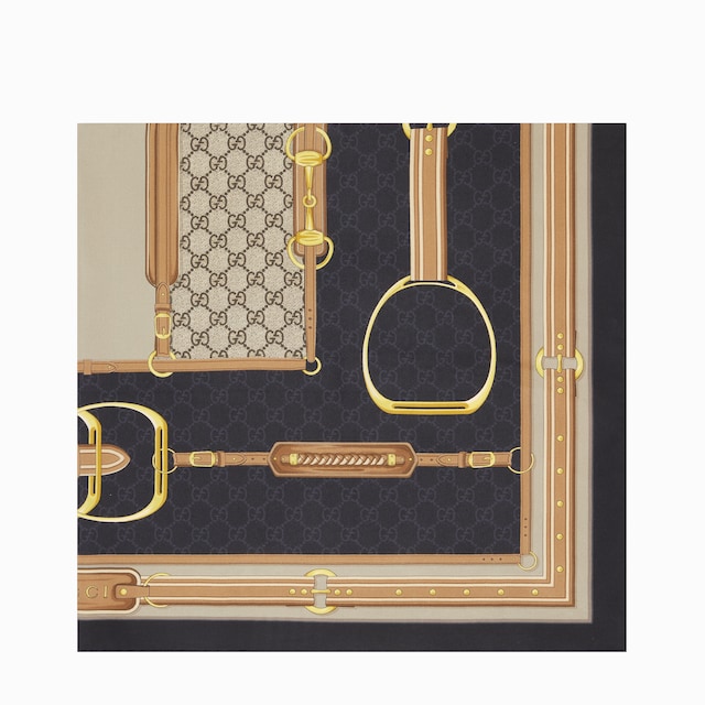 Printed silk twill carré