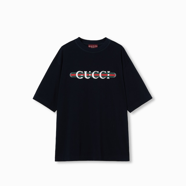 プリント コットンジャージー Tシャツ