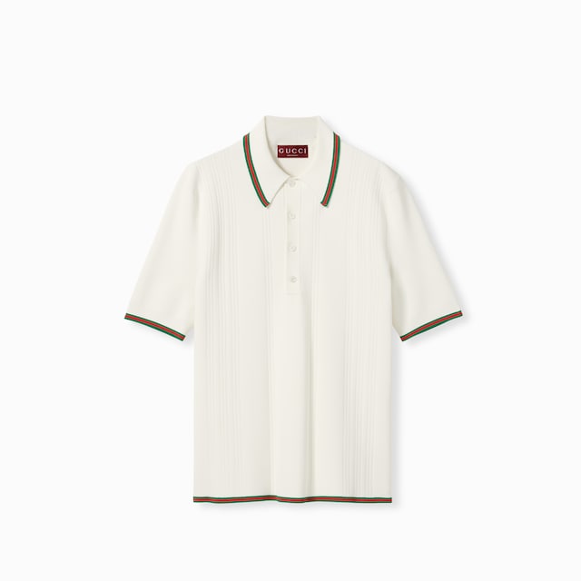 Knit polo shirt with Web