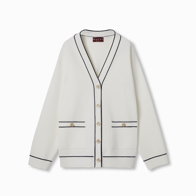 Fine wool cardigan