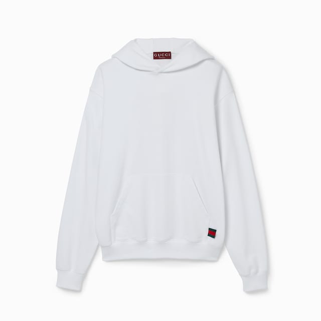 Sweat-shirt en jersey de coton avec bande Web