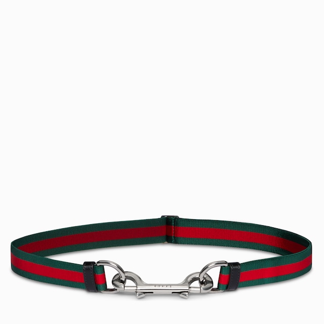 Thin belt with double snap hook buckle