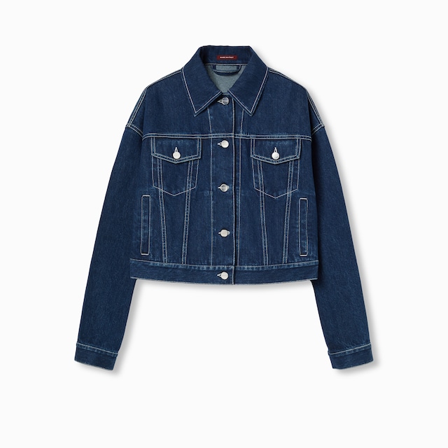Relaxed cropped fit denim jacket