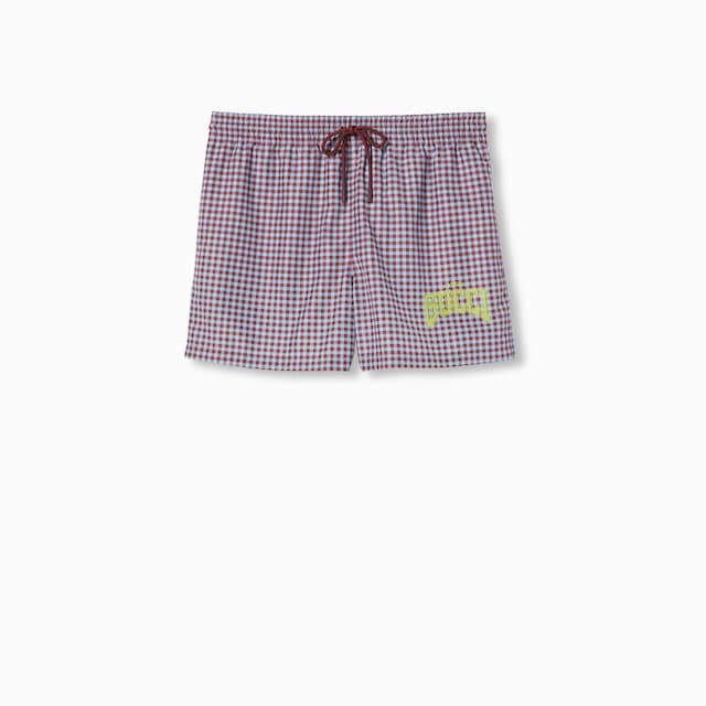 Printed poplin tech swim shorts