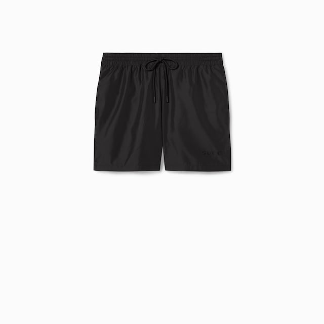 Technical poplin swim short