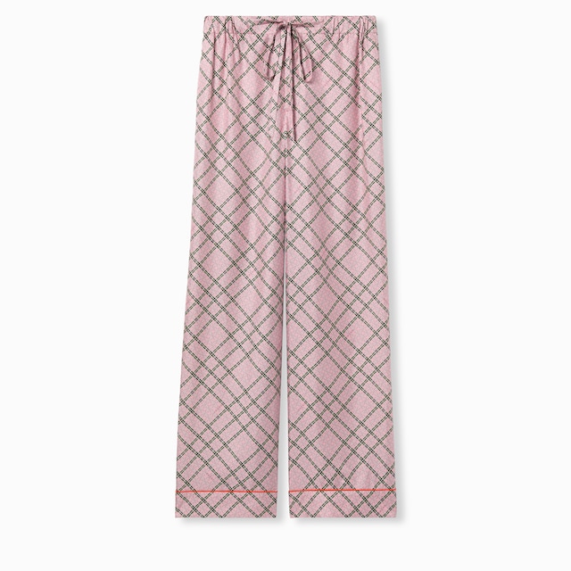 Pantalon en twill de soie imprimé