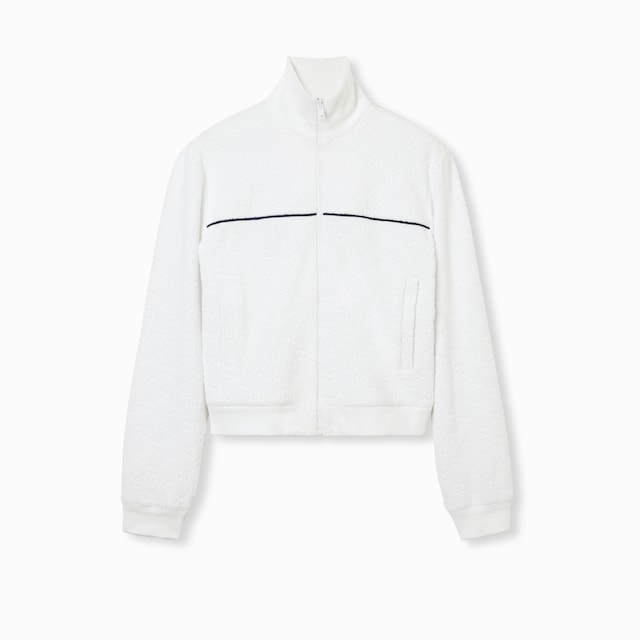 GG terrycloth cotton zip sweatshirt