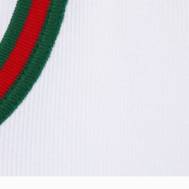 Cotton rib T-shirt with Web - image 2
