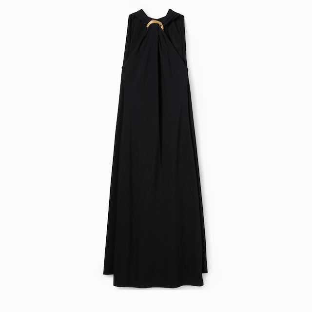 Vestido de noche de tejido de mezcla de acetato