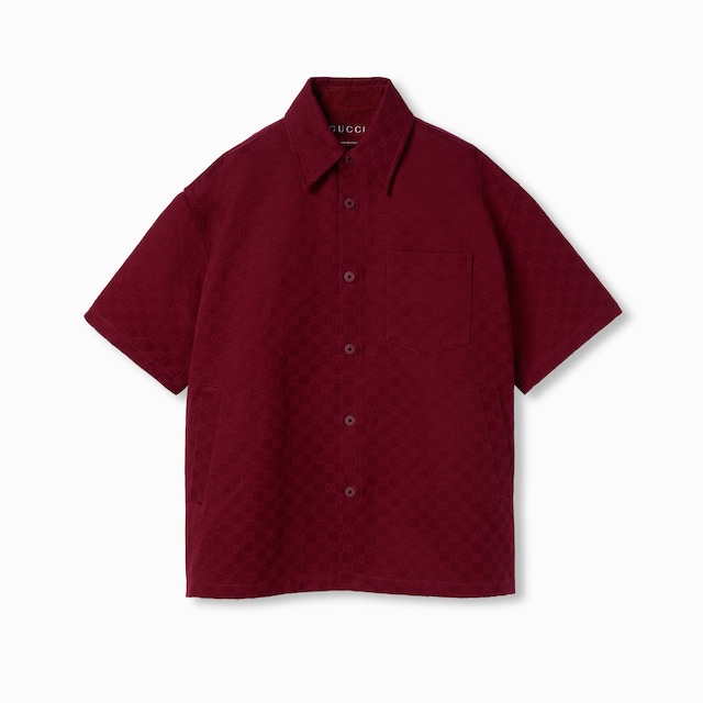Oversize GG cotton shirt