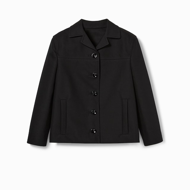 Cotton gabardine 3/4 sleeve jacket
