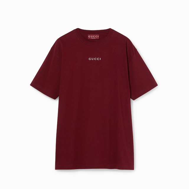 Cotton jersey t-shirt in forest green | GUCCI® US