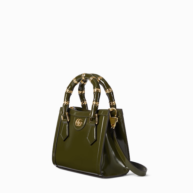 حقيبة اليد الكبيرة صغيرة الحجم بتقليم من جلد النعامة Gucci Diana