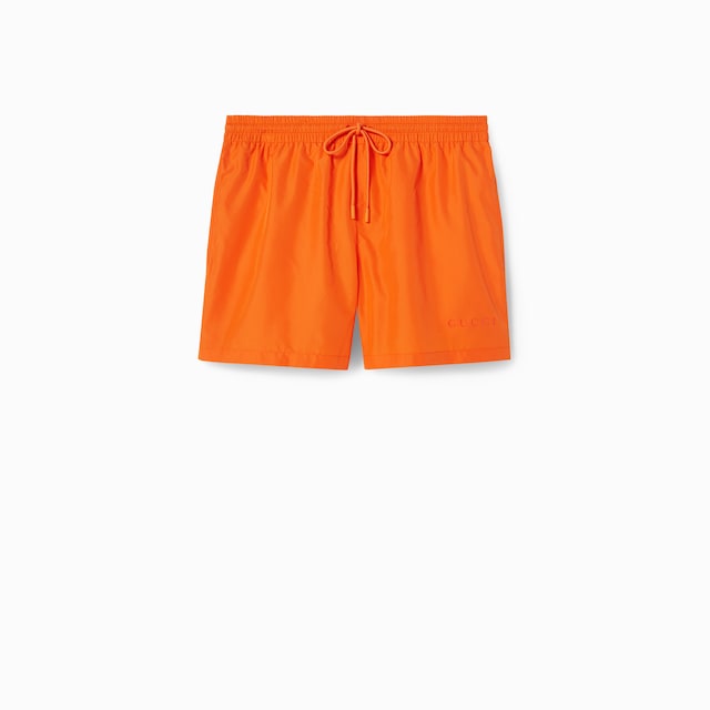 Technical poplin swim short