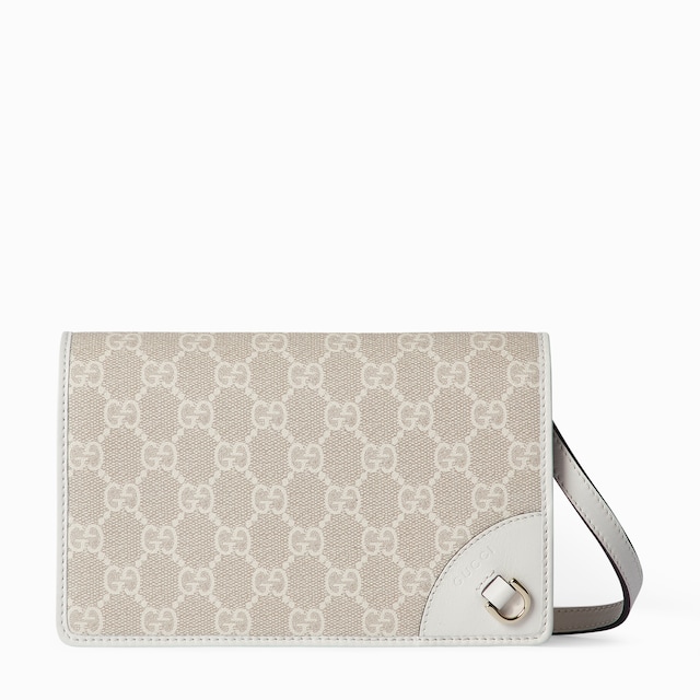 GG Emblem wallet with leather strap