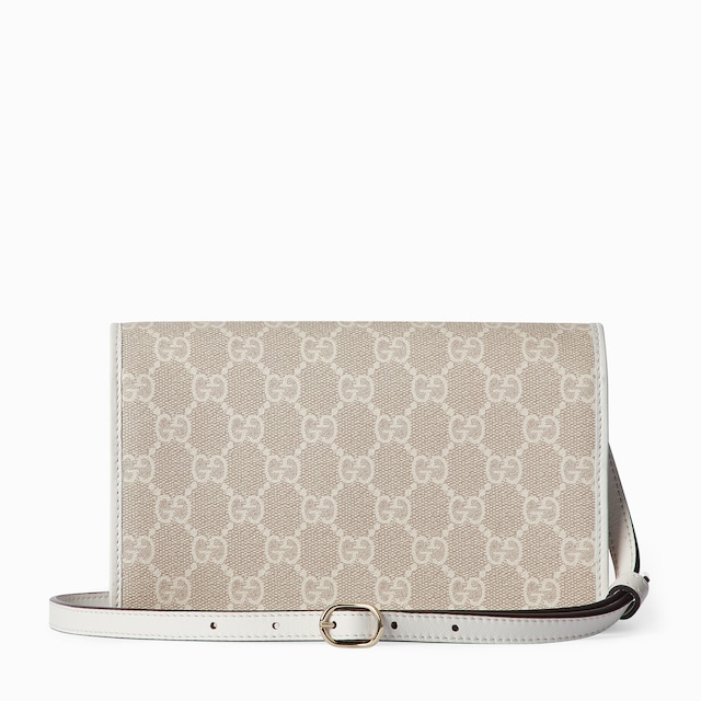 GG Emblem wallet with leather strap