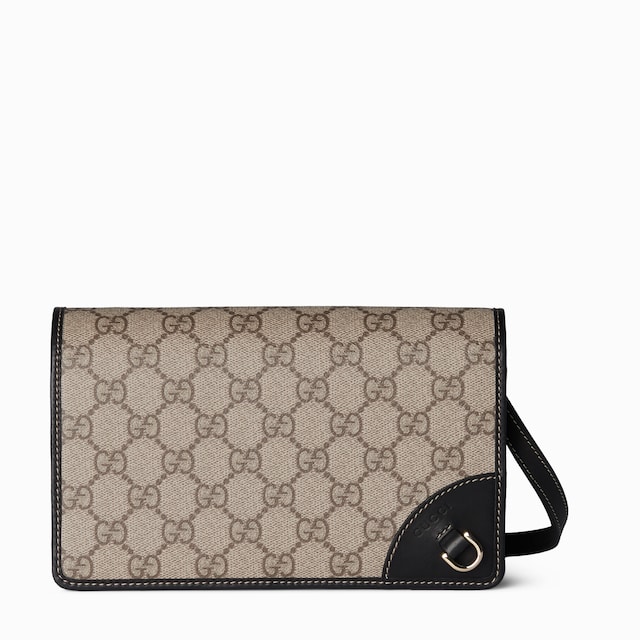 GG Emblem wallet with leather strap