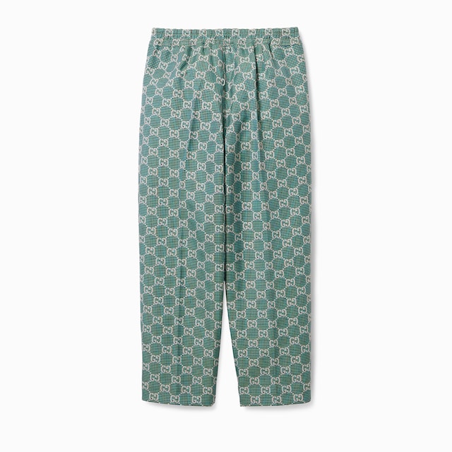 Children's GG cotton houndstooth trousers