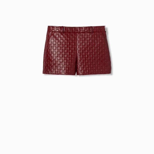 GG embossed leather short